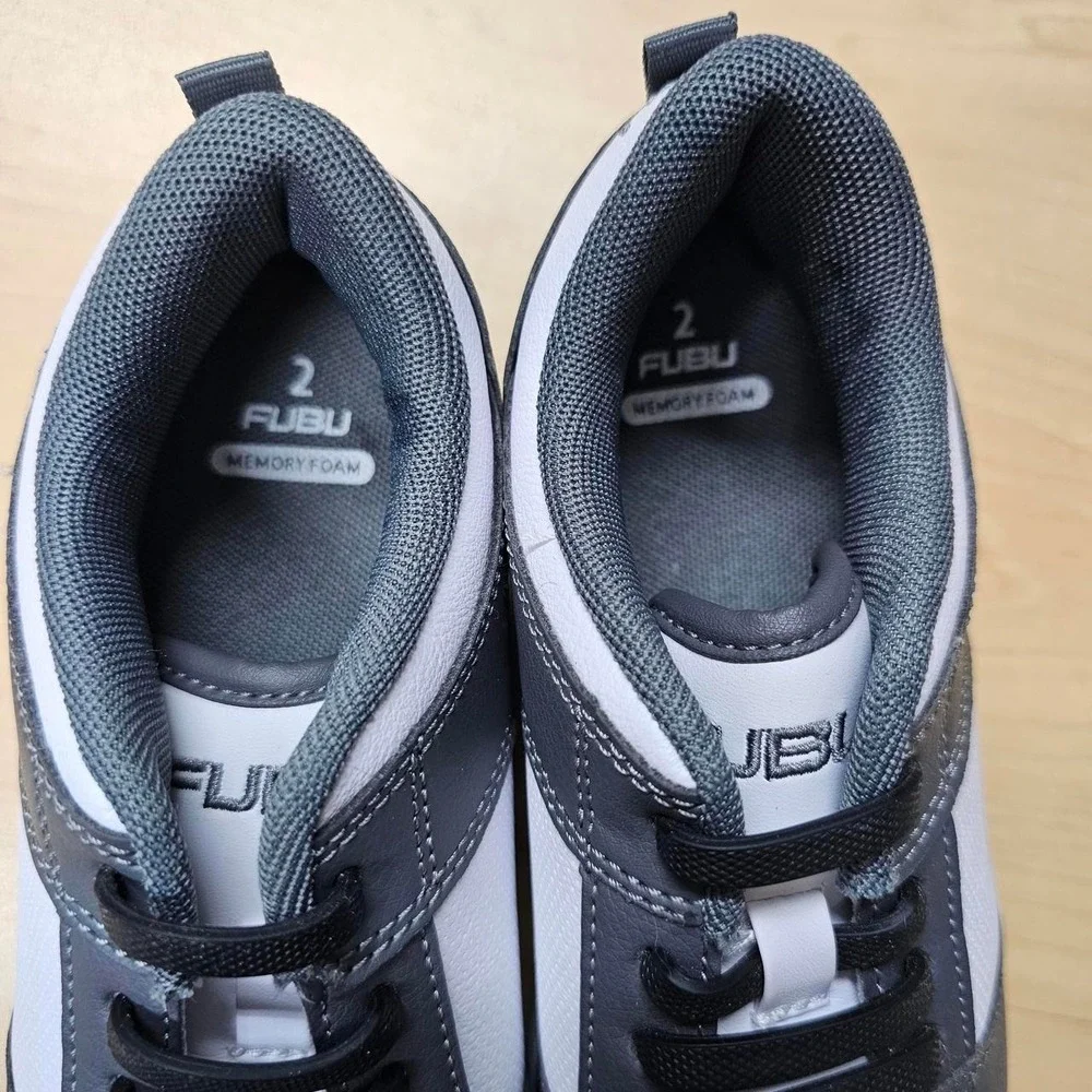 Champion & FUBU Boys Sneakers Bundle Size 2 Black Neon Green Grey White Shoes